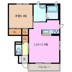 アシタバ　Ａ棟の物件間取画像